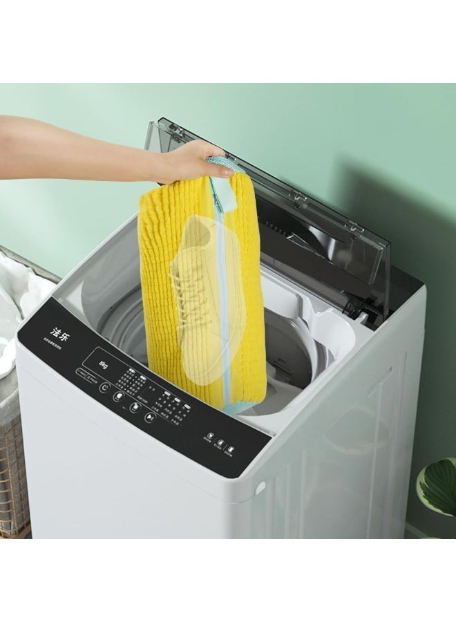 شنطة تنظيف الاحذية من المايكروفايبر - شنطة غسيل كبيرة للغسالة للاحذية الرياضية والاحذية الكاجوال وللاستخدمات المتعددة الاخري شنطة غسيل متينة للغسالة-051 - Image 5